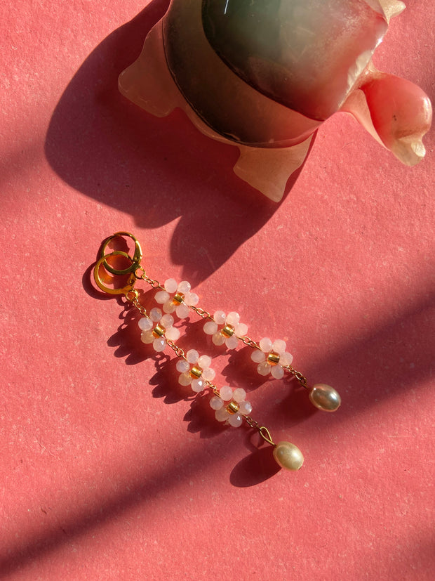 Milky Bloom Pearl Drop Earrings