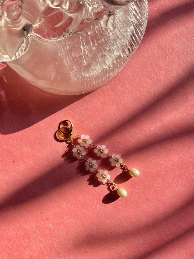 Pale Bloom Pearl Earrings