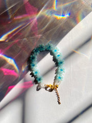 Blue Bloom Handmade Beaded Bracelet