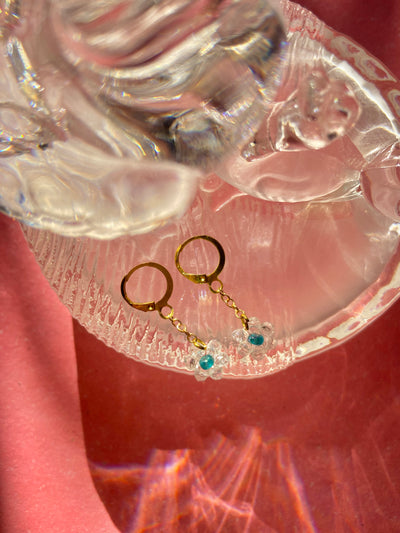 Ice Flower Dangle Earrings