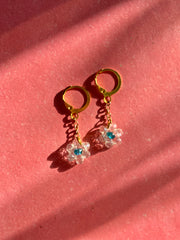 Ice Flower Dangle Earrings