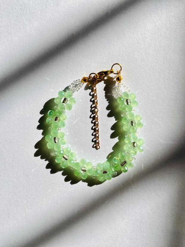 Mint Glow Handmade Beaded Bracelet