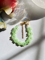 Mint Glow Handmade Beaded Bracelet