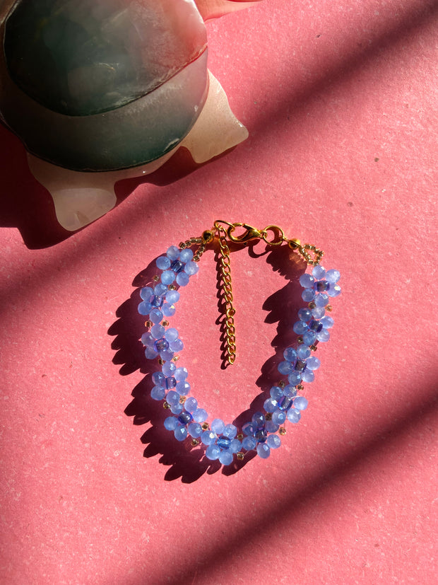 Azure Bloom Beaded Chain