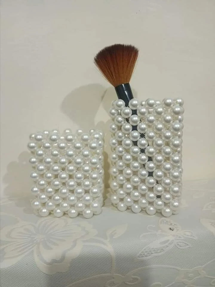 Handmade Pearl Makeup Brush Holder